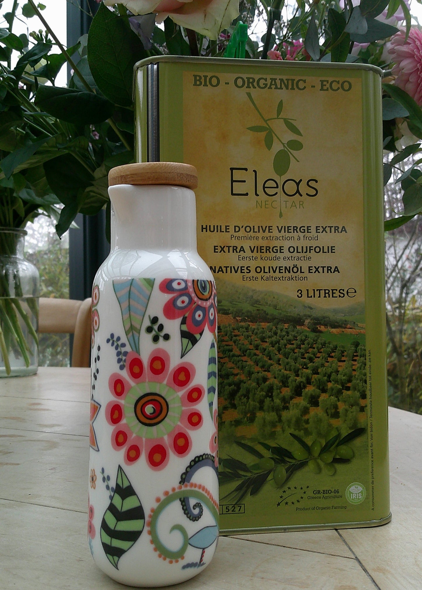 Eleas 3L - Huile d'olive extra vierge biologique - traditionnelle, très savoureuse, bonne pour l'environnement