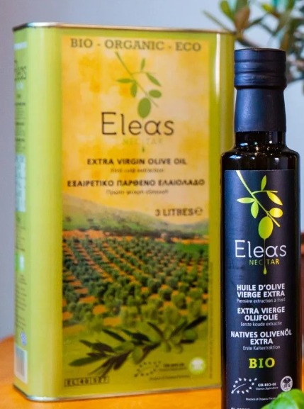 Eleas 3L - Huile d'olive extra vierge biologique - traditionnelle, très savoureuse, bonne pour l'environnement